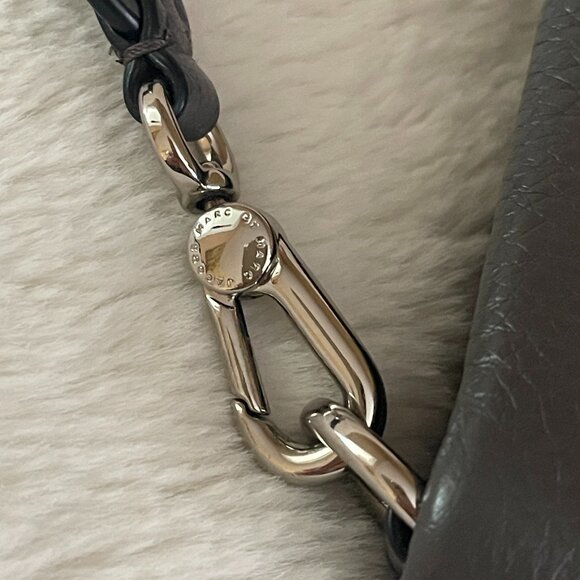 Marc by Marc Jacobs Classic Q Percy Crossbody Gray Pebbles Leather Bag Small - Picture 5 of 13